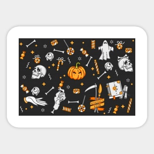 Halloween pattern mask Sticker